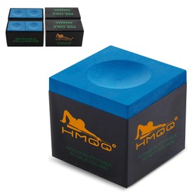 HMQQ Nano Technology Pool Cue Chalk – Professional Billiard Chalk for Tournaments, High Performance, Low Deflection, Durable, Reduces Miscues,2 Pack(2 Boxes, 4 Cubes Total)