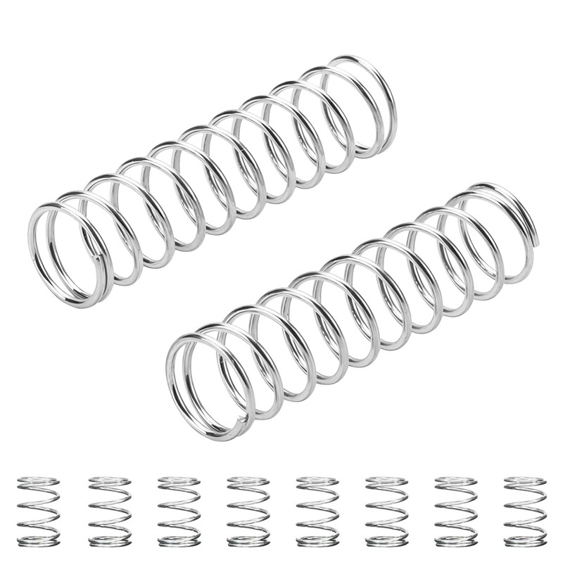Qrity 10Pcs Coil Extended Compressed Spring, Compressed Springs, 304 Stainless