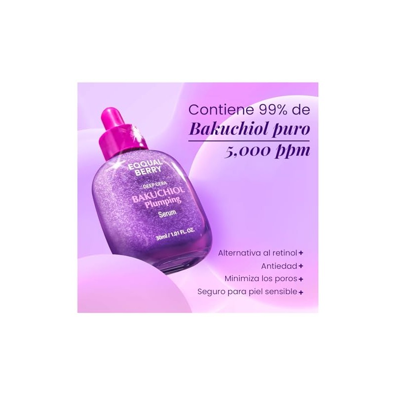 EQQUALBERRY Suero Facial Bakuchiol Niacinamida y Poros 30 ml