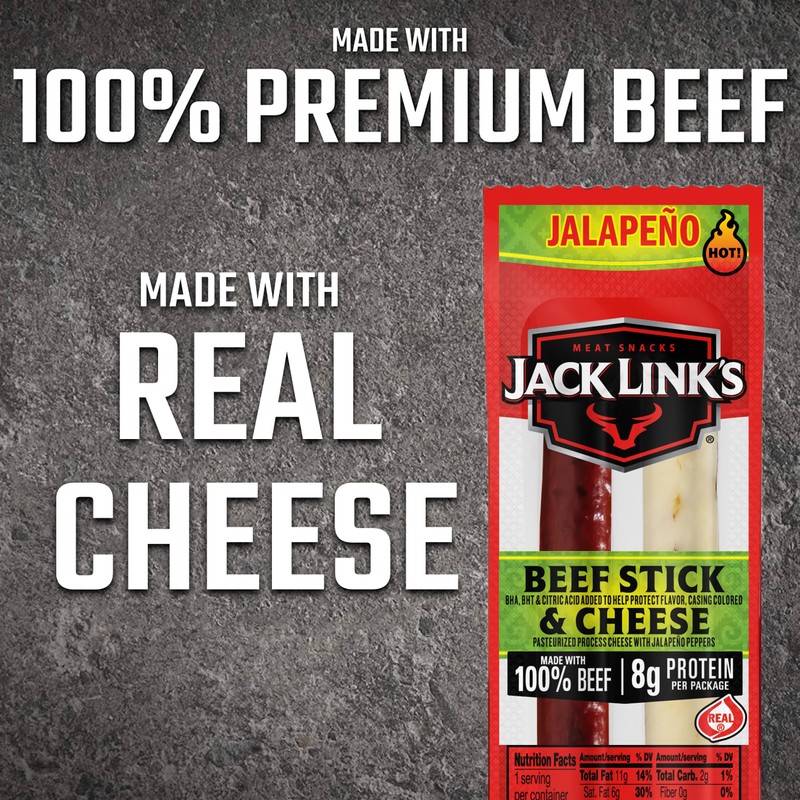 Jack Link's Jalapeno Beef & Cheese Combo, Spicy Snack Pack,