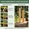 2 Pcs Travel Bamboo Toothbrush Case with Breathable Drain Hole
