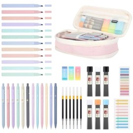 42Pcs Aesthetic School Supplies With Large Pencil Case, 12 Pastel Highlighters,6