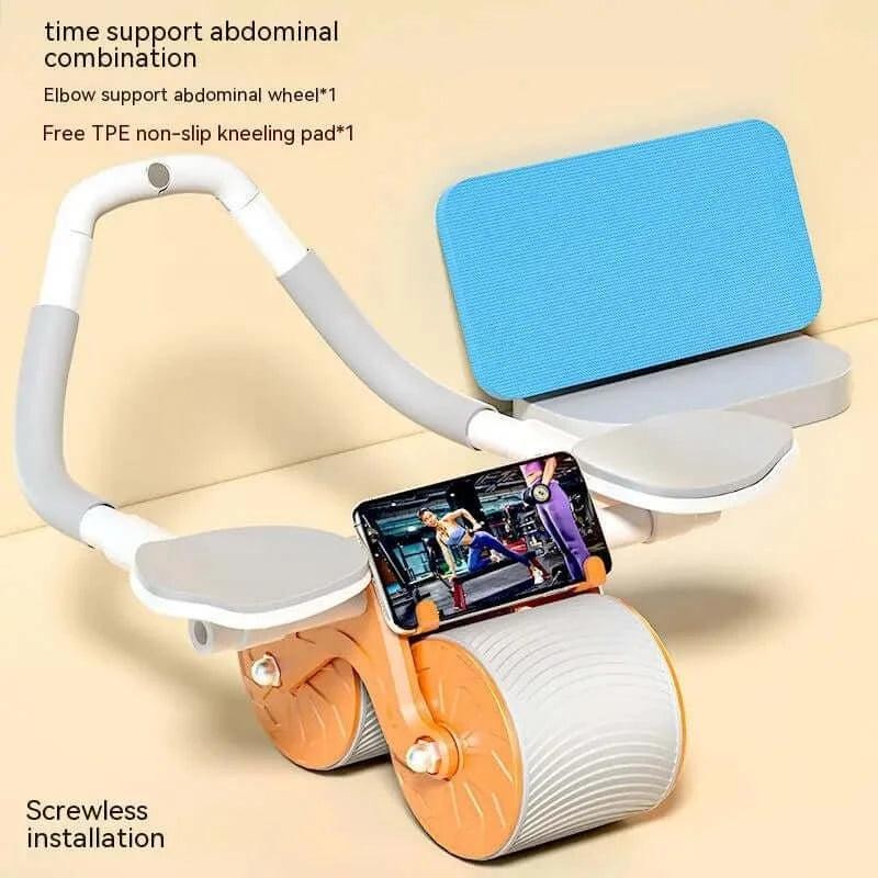 Automatic Rebound Abdominal Muscle Wheel - Color: Orange, style: No