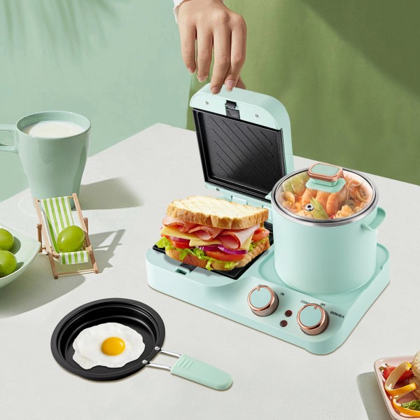 OCASAMI 3in1 Breakfast Station Electric Mini Toaster Bread Breakfast Sandwich
