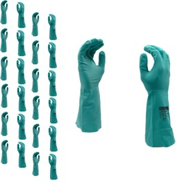Cordova 4430L Standard Green Nitrile Gloves, Unlined, 11-MIL, Diamond Embossed Grip, Large, 12-Pack