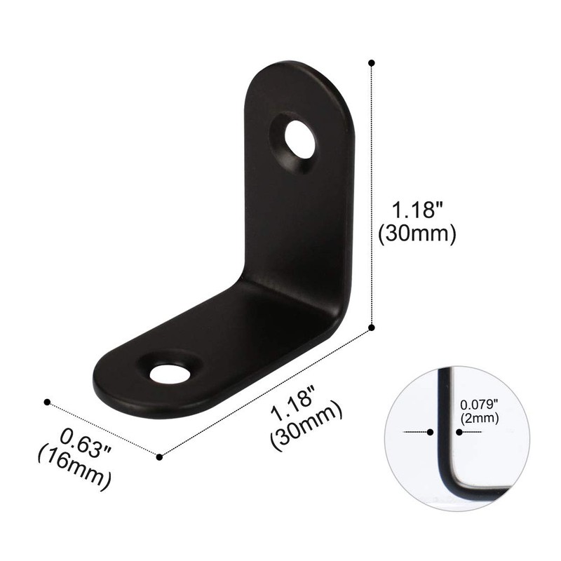 sourcing map 6 pcs. 90 Degree Shelf Bracket Angle Bracket