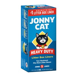 JONNY CAT Litter Box Liners, Convenient and Durable Disposable Cat Litter Liners for Easy Cleanup, Extra Thick and Tear-Resistant (Pack of 4) (4 Items)
