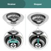 Kitchen Sink Strainer and Stopper Stainless Steel Basket for 3-1/2