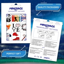 96 PCS Baseball Temporary Tattoos for Kids, Sports Tattoos Stickers, Baseball Birthday Decorations, Cute Party Favors, Gifts Rewards Activity for Kids Boys Girls