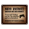 Gamer at Work Metal Sign in Wood Look with Controller