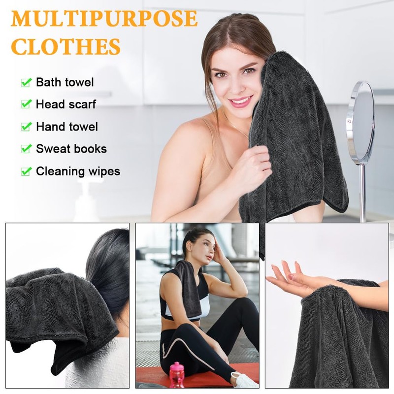 URAQT Microfibre Car Drying Cloth, 40 x 40 cm Microfibre