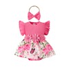 UUAISSO Newborn Baby Girl Clothing Sets Ruffle Short Sleeve Tops