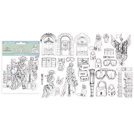 STAMPERIA INTERNATIONAL KFT DFLDCP02 Stamperia Cutting Dies Lady Vagabond Paper Wood Rubber Assorted 15 x 15 cm