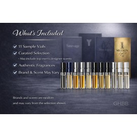 GHBB Cologne 11 Designer Sample Vial For Men Sampler Discovery Set