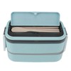 Double Layer Bento Box 316 Stainless Steel Compartment Portable Lunch