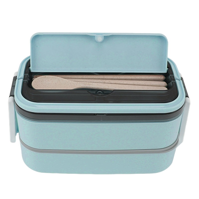 Double Layer Bento Box 316 Stainless Steel Compartment Portable Lunch