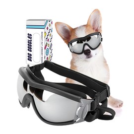 Pet Goggles, Dog Sunglasses, For Medium and Large Dogs, UV Protection, UV Protection, UV Protection, Goggles, For Walks, Outings, Waterproof, Windproof, Dustproof, Adjustable