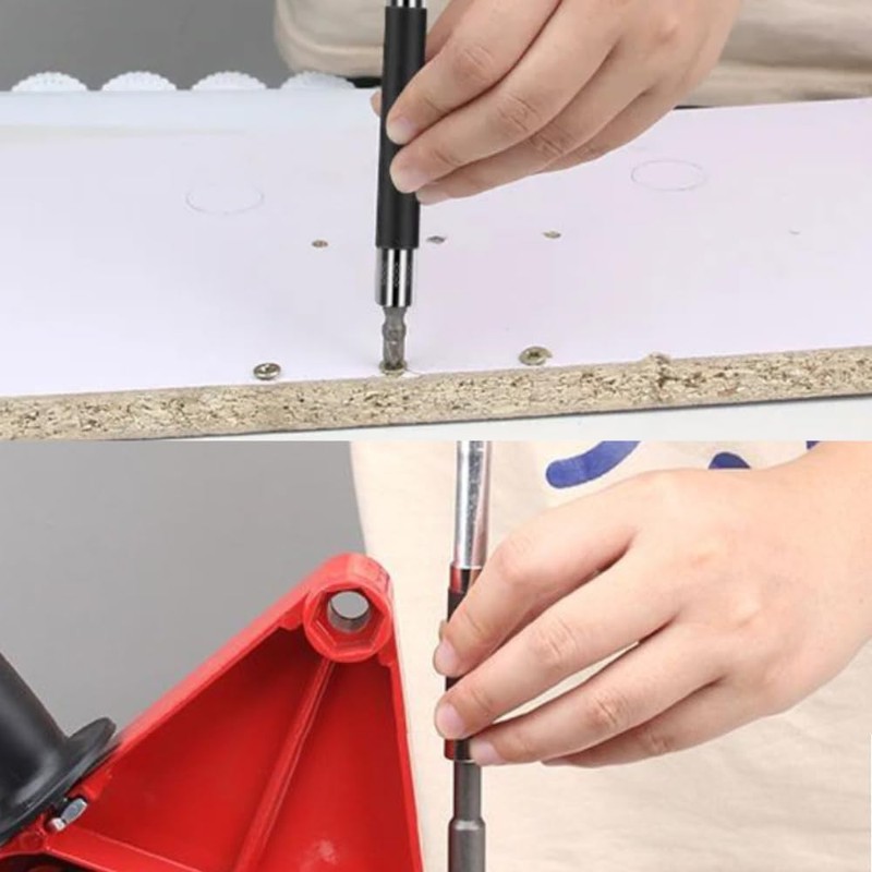 2Pcs Magnetic Screw Drive Guide Drill Bit Holder Extendible Hex