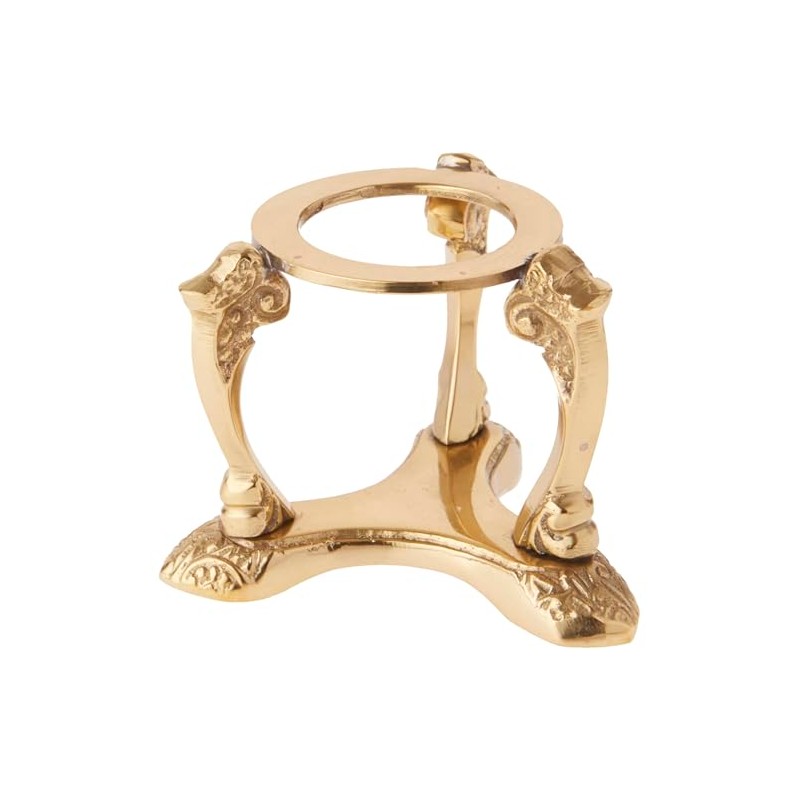 Bard's Brass-toned Egg Stand/Holder, Scroll Leg, 1.5" Diameter