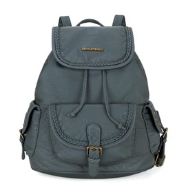 Montana West Y2K Backpack Purse for Women Soft Washed Leather Drawstring Casual Travel Large Backpacks