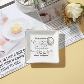 Godmother Gifts from Godchild - "Thank you for being a part of my life, I will love you always" Trinket Dish, Gifts for Godmother Mothers Day Proposal Birthday Christmas