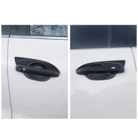 SUERAUTO4X4 Door Handle Protector Cover for Nissan Navara NP300 D23 2015-2025 Accessories, Car Door Handle Scratch Protector Guard Trim Exterior with Keyless Entry Holes, Matte Black 4 Doors
