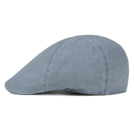 BOTVELA Newsboy Cap for Men Cotton Beret Ivy Irish Gatsby Driving Cabbie Hat (Grey, 7 1/2)