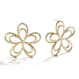 BaubleBar Flora Statement Earrings - Gold/Pavé