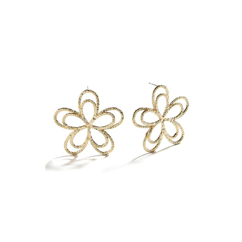 BaubleBar Flora Statement Earrings - Gold/Pavé