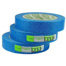 ToolSpace Masking Tape Painter's Tape Set Blue - Professional Painter Tape for Renovation Work Masking Tape - Solvent-Free 38 mm / 50 m Roll Set of 3 150 m