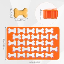 Dog Bone Cracker Cutter, Plastic Cookie Cutter Mini Dog Bone Shape Cute Animal Cracker Cookie Cutters for Making Creative Cookie Chocolate Party Gift (Purple, Orange)