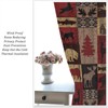 Kazynee Vintage Check Black Bear Blackout Curtains for Bedroom,Rustic Country