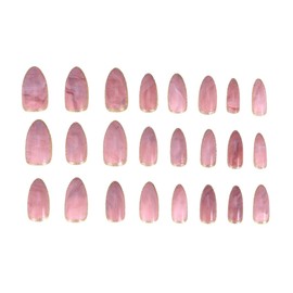 Minkissy 24pcs Pointed Fake Nails Short Full Cover Nail Art Accessories for Women and Girls Gradient Edges Easy Application for Creative Designs