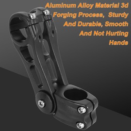 RUTU Bicycle Stem Riser, Adjustable Bike Stem 31.8mm ± 70 Degree - 130mm MTB Bike Stem Riser for Angle Adjustment, Mountain Bike Handlebar Riser Compatible with Road Bike BMX City Bike Bicycle