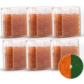 Wisesorb Silica Gel Canister, 45 Gram 6 Packs Hard Plastic Silica Gel Desiccant Canister (Orange to Dark Green), Reusable Gun Safe Dehumidifier Moisture Absorber with Nonwoven Zip Lock Storage Bags