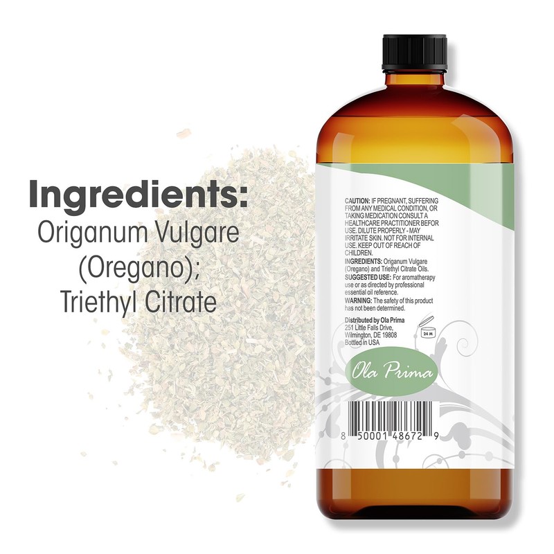 Ola Prima 16 oz Oregano Essential Oil Big Bottle