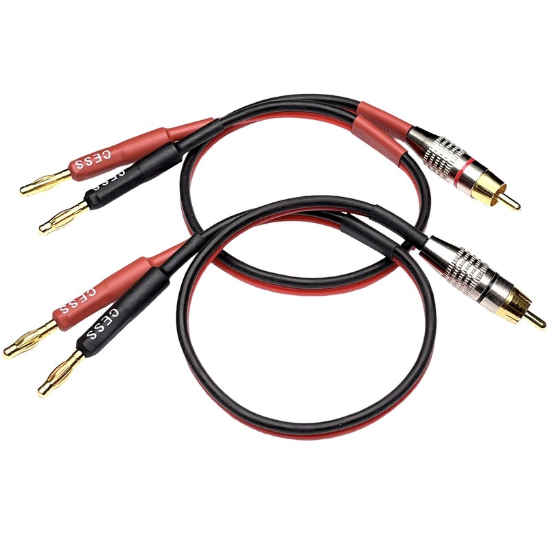 CNCESS CESS-024-2f Speaker Cable with RCA Plug to 4mm Banana