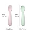 OXO Tot Plastic Fork and Spoon Set - Opal and
