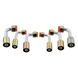 Wisepick 6PCS Air Conditioning #6#8#10 AC Fitting Set Female Oring Beadlock 90 Degree