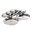 Sumeet Stainless Steel Heavy Gauge Deep Wall Dinner Plates with