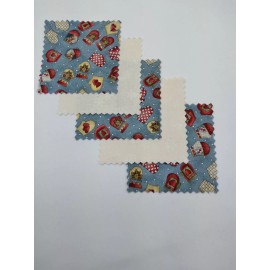 32 5" Quilting Fabric Squares Pre Cut Quilting Charm Pack Christmas Play