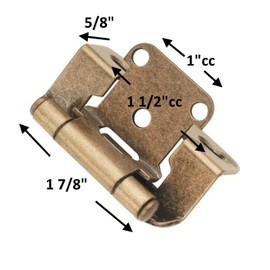 Wrap Around Pair Door Hinges (Set of 2) Finish: Antique Brass