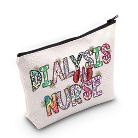 WZMPA Dialysis Nurse Cosmetic Makeup Bag Nephrology Nurse Gift Dialysis Technician Gift Zipper Pouch Bag For Renal Nurse, Dialysis Nurse