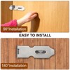 PATIKIL Door Lock Hasp Latch 2.2 Inch, 6 Pcs Stainless