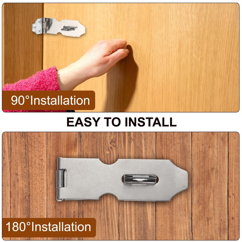 PATIKIL Door Lock Hasp Latch 2.2 Inch, 6 Pcs Stainless