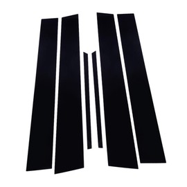 RONTCOS 6pcs Gloss Black Pillar Post Door Window Trim Cover for Toyota Camry 2012 2013 2014 2015 2016 2017