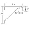 Desunia Oval Closet Rod Shelf Bracket - Adjustable for Rear