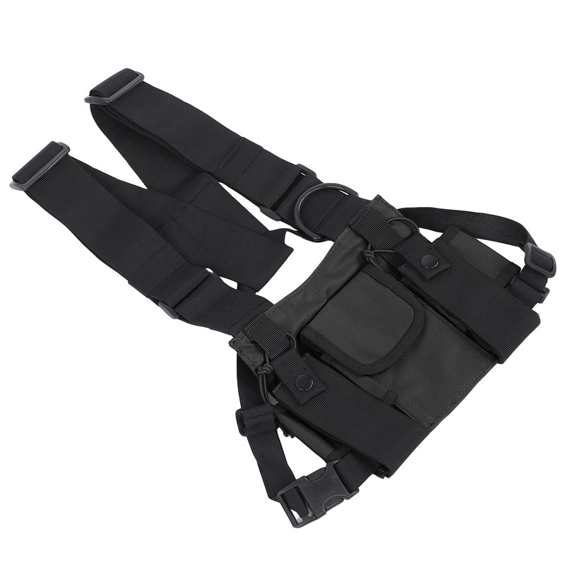 Chest Pack Adjustable Multi Pocket Functional Harness Front Vest Rig