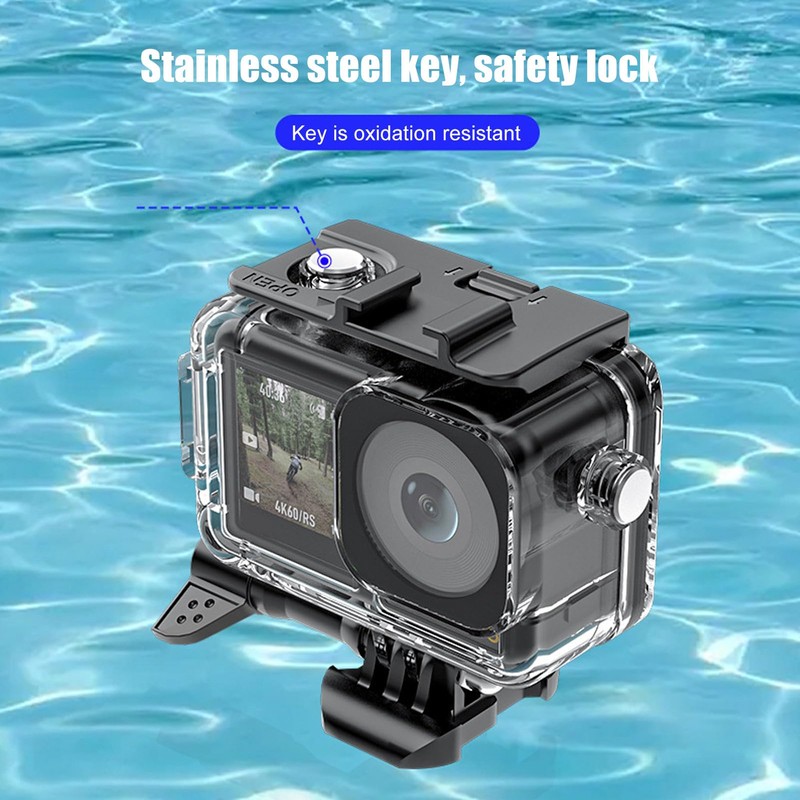 Waterproof Case for DJI Osmo Action 4 Action 3, 60M/196FT