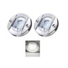 3" Inch Round Chrome Marine Boat Lights White LED Transom